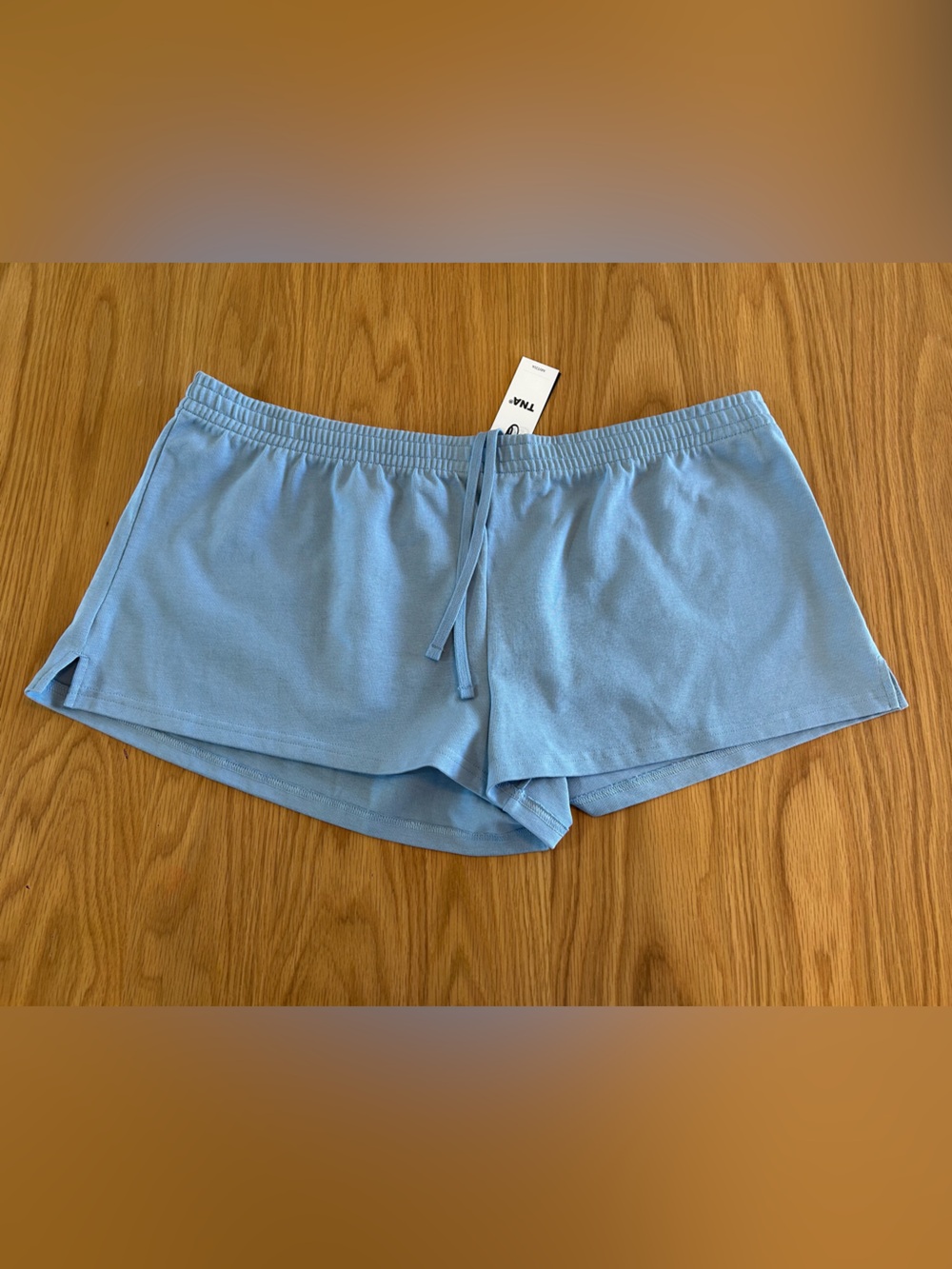 Aritzia Mighty Cotton Surfside Short Color Ripple Blue Size XL NWT